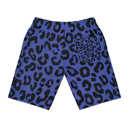 Black and purple leopard shorts