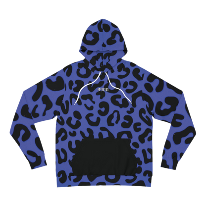 Black and purple leopard hoodie