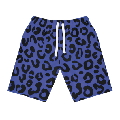 Black and purple leopard shorts